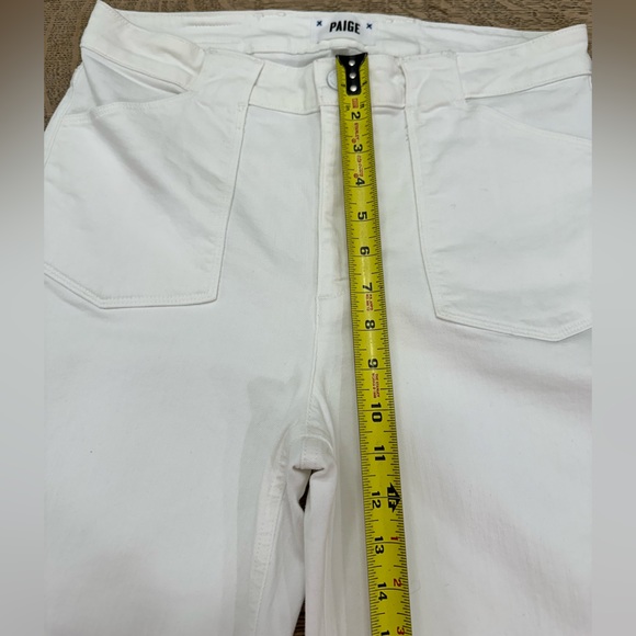 Paige Anthropologie Nellie White Frayed Hem Culottes Cropped Ankle Jeans sz 30 - Picture 11 of 16